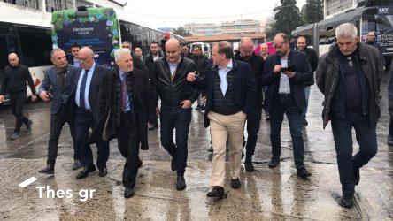 Θεσσαλονίκη: Στο αμαξοστάσιο του ΟΑΣΘ στον Φοίνικα ο Κώστας Καραμανλής (ΒΙΝΤΕΟ & ΦΩΤΟ)