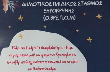 Χριστουγεννιάτικο Παζάρι από τον Δημοτικό Παιδικό Σταθμό Ξηροκρήνης