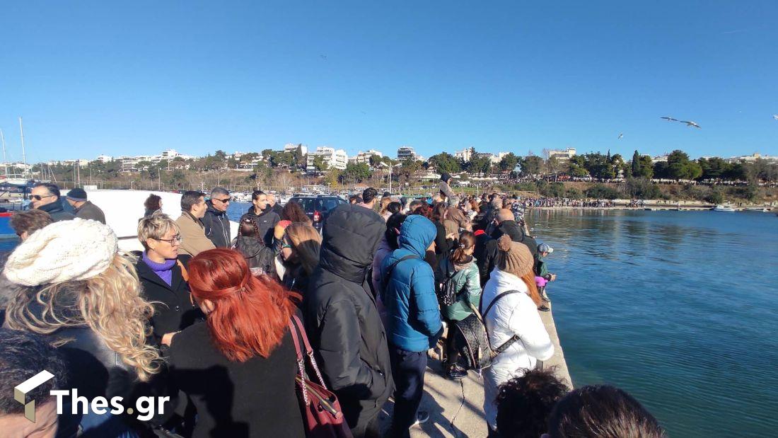 Μαρίνα Καλαμαριάς αγιασμός υδάτων Θεοφάνεια Θεοφάνια