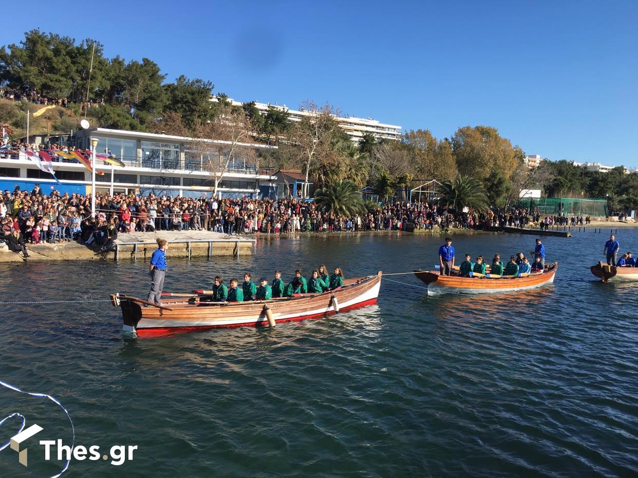 Θεοφάνεια Θεοφάνια Βάση Ναυτοπροσκόπων Καλαμαριά πρόσκοποι Αγιασμός Υδάτων ρίψη σταυρού