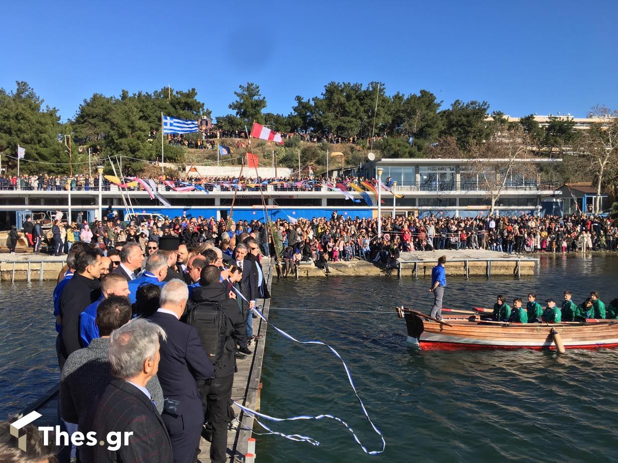 Θεοφάνεια Θεοφάνια Βάση Ναυτοπροσκόπων Καλαμαριά πρόσκοποι Αγιασμός Υδάτων ρίψη σταυρού