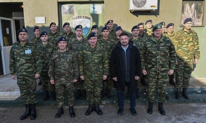 Θεσσαλονίκη: Στην έδρα της Β΄ Πυροβολαρχίας ο Νίκος Χαρδαλιάς (ΦΩΤΟ)