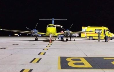 Αεροδιακομιδή δίχρονου με λοίμωξη στο αναπνευστικό από τη Δράμα στο Παίδων