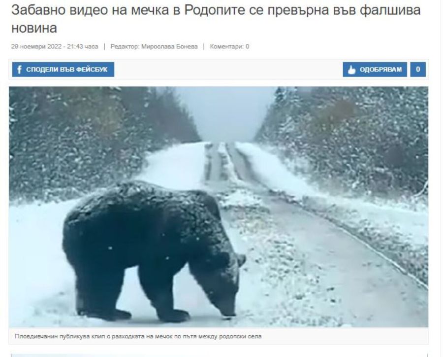 αρκούδα βουλγαρικό δημοσίευμα 