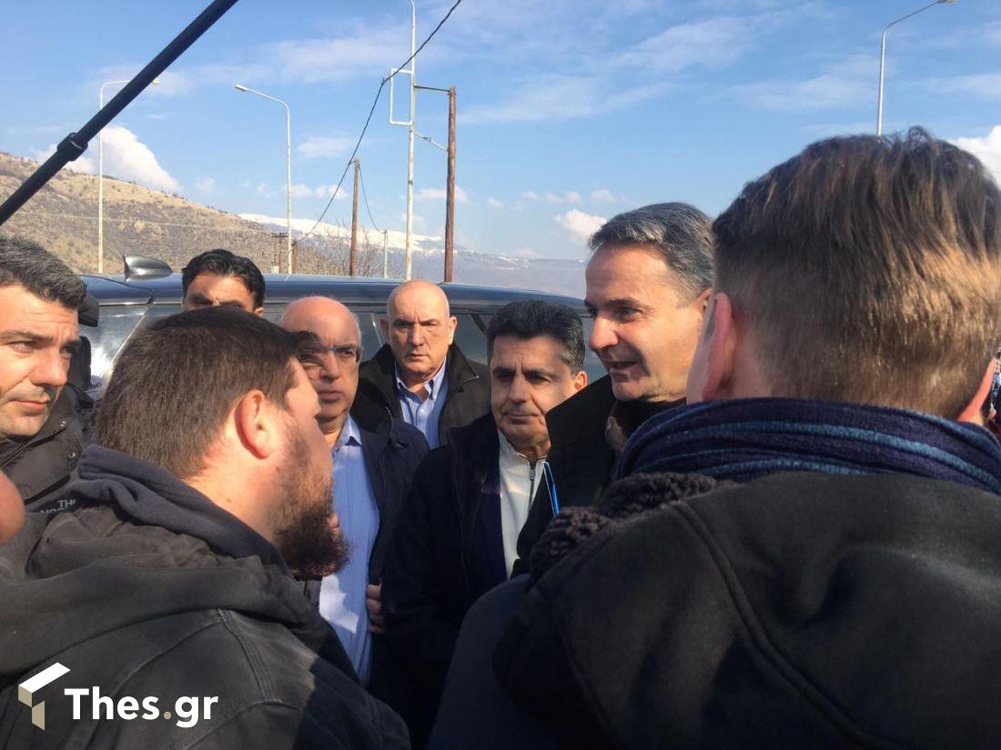 Κυριάκος Μητσοτάκης πρωθυπουργός περιοδεία Δυτική Μακεδονία Καστοριά μπλόκο αγροτών παραγωγών μήλων
