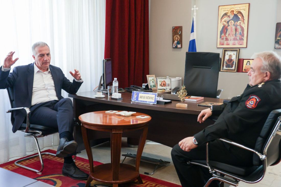 Καλαφάτης επίσκεψη Πυροσβεστική Υπηρεσία
