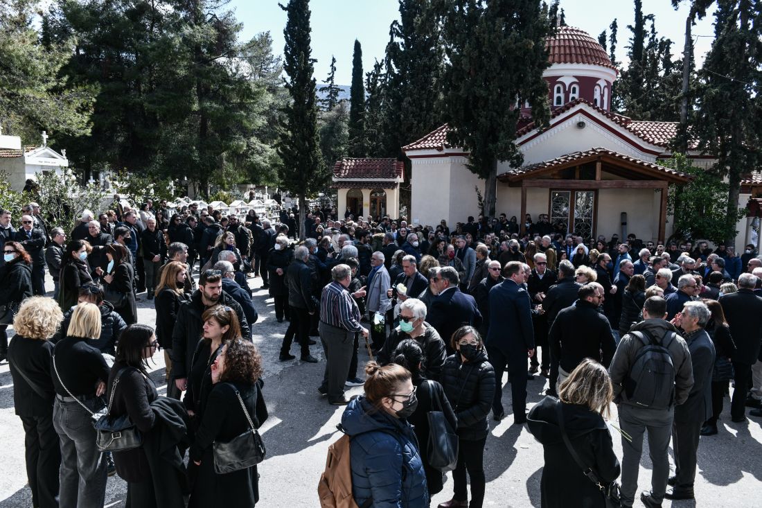 κηδεία μηχανοδηγού τραγωδία Τέμπη