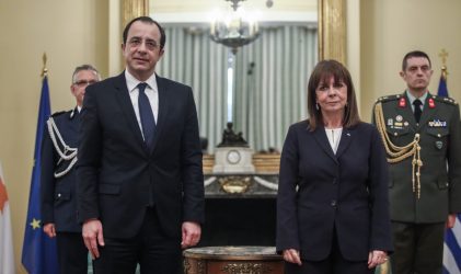 Με τον Νίκο Χριστοδουλίδη συναντήθηκε η Κατερίνα Σακελλαροπούλου (ΦΩΤΟ)