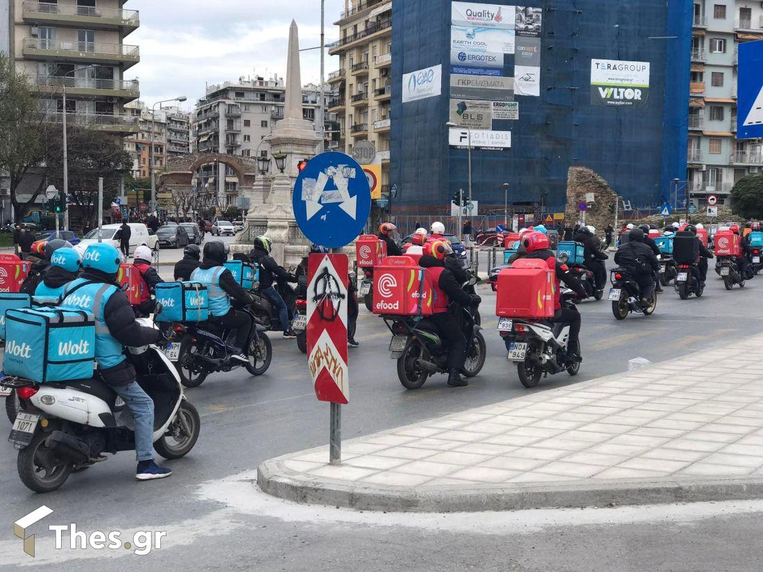 διανομείς Τέμπη Θεσσαλονίκη πορεία