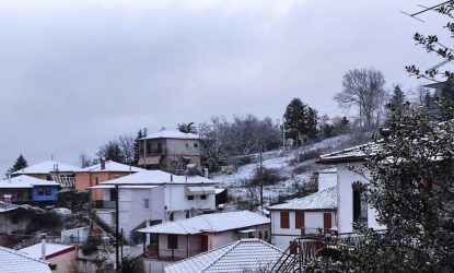Στα λευκά “ντύθηκε” η ορεινή Χαλκιδική (ΦΩΤΟ)