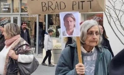 Γαλλία: Επικό χιούμορ από διαδηλώτρια – «Αν θέλαμε να μας γ******* θα ψηφίζαμε τον Μπραντ Πιτ»