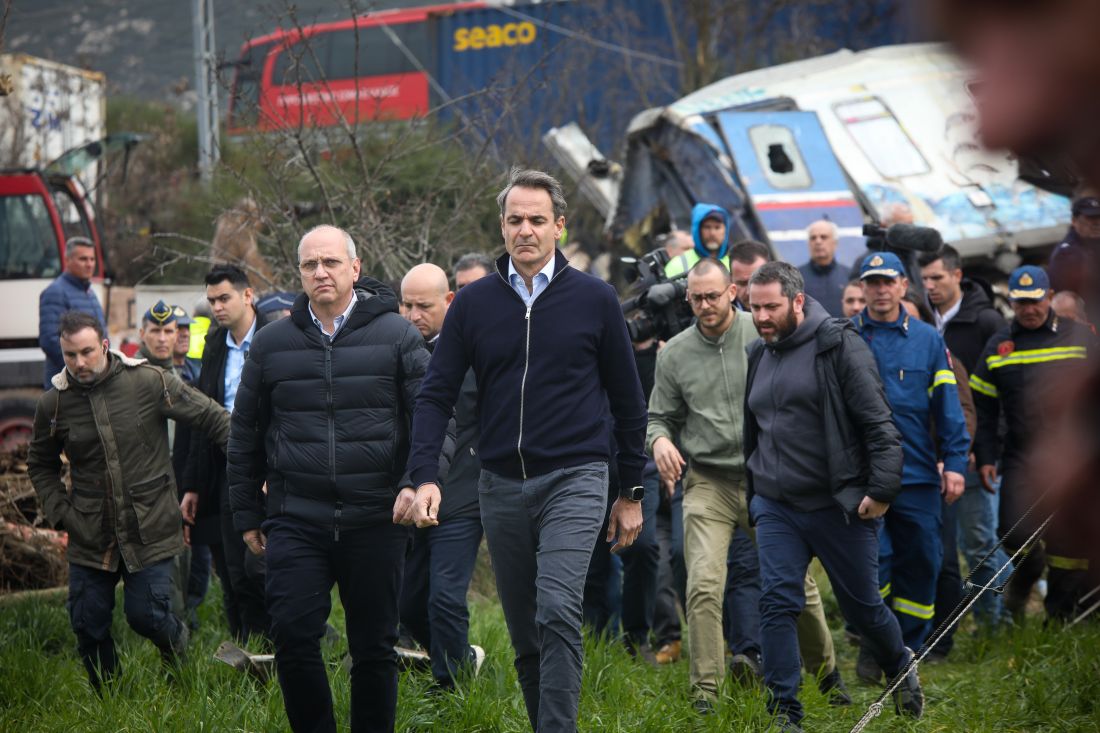 Τέμπη Λάρισα τραγωδία δυστύχημα τρένα Κυριάκος Μητσοτάκης Πρωθυπουργός