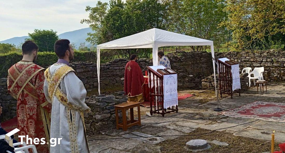 Αγιος Γεώργιος Διασορίτης ερείπια μονής θεία λειτουργία επιμνημόσυνη δέηση Παλαιοχώρι Καβάλας