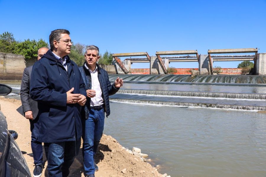 Αυτοψία του Απόστολου Τζιτζικώστα στο φράγμα Έλλης στην Ελεούσα Θεσσαλονίκης