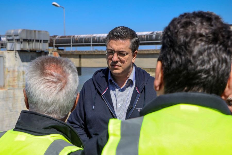 Αυτοψία του Απόστολου Τζιτζικώστα στο φράγμα Έλλης στην Ελεούσα Θεσσαλονίκης