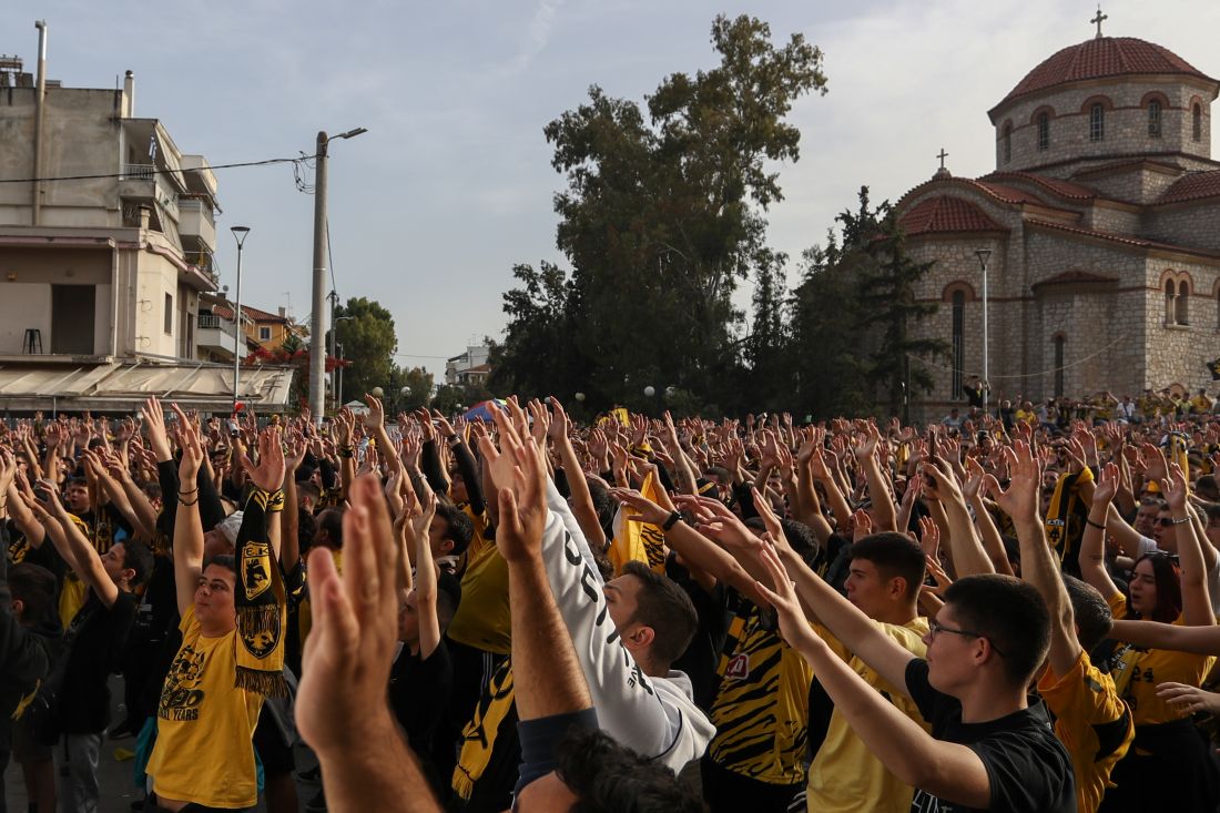 ΑΕΚ ποδόσφαιρο πανηγύρια κατάκτηση πρωταθλήματος Super League