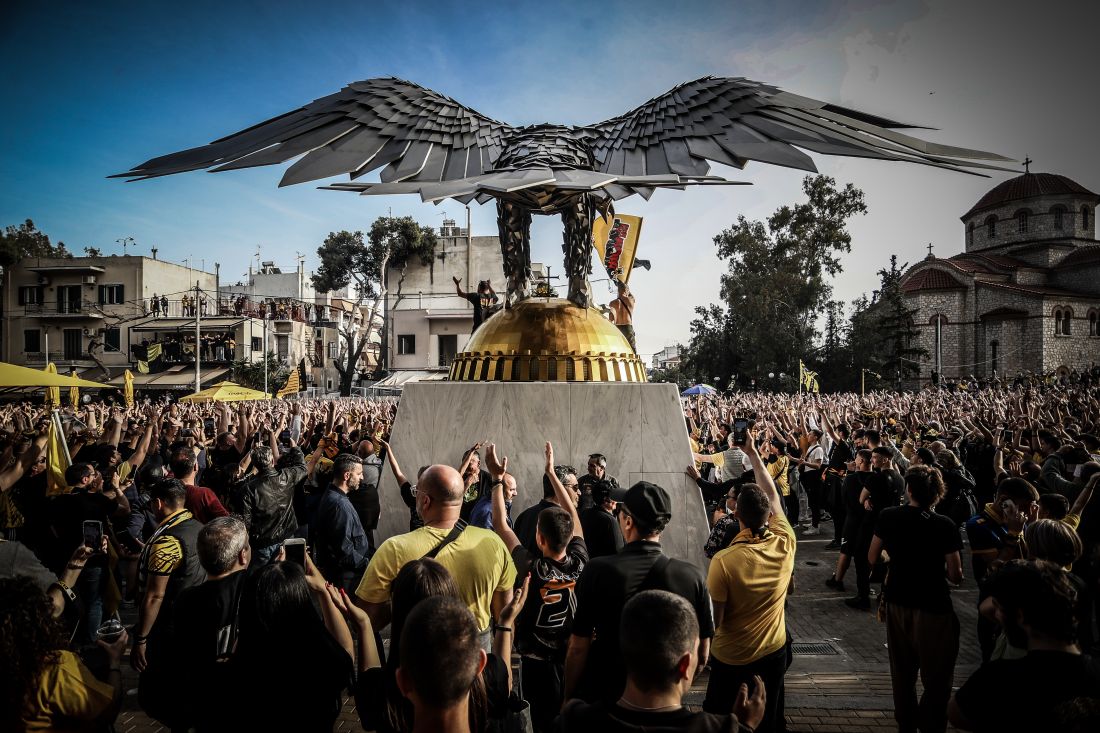 ΑΕΚ ποδόσφαιρο πανηγύρια κατάκτηση πρωταθλήματος Super League