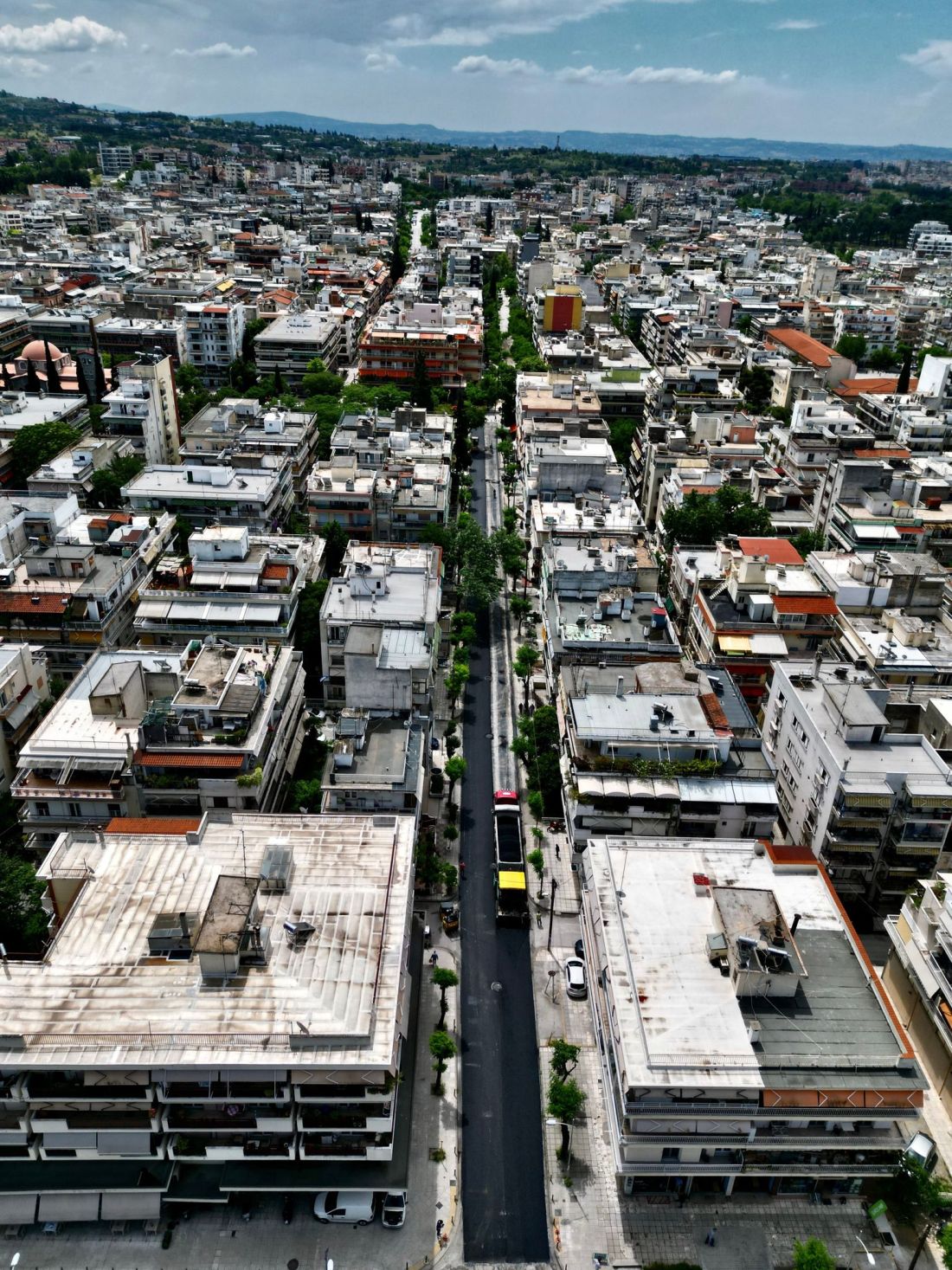 δήμος Θεσσαλονίκης εργασίες ασφαλτόστρωσης οδός Μυστακίδη 