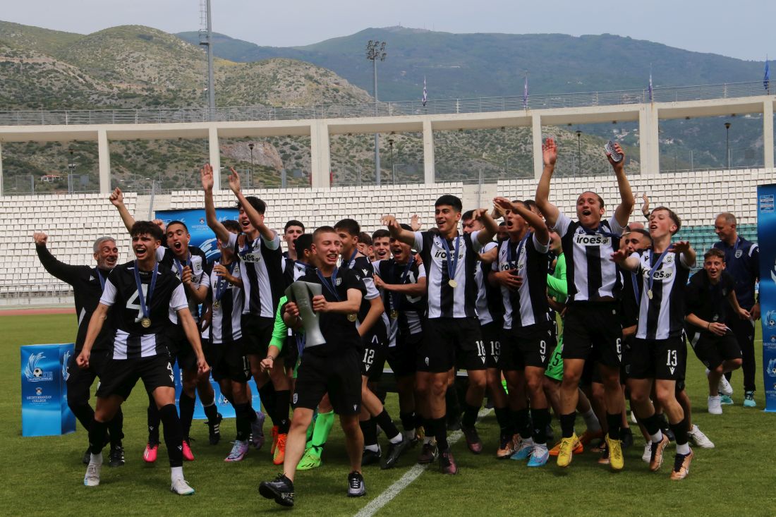 ΠΑΟΚ ποδόσφαιρο Κ15 ομάδα Πρωταθλητές Ελλάδας πανηγύρια
