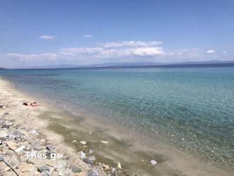 Παραλία Κρυοπηγή Χαλκιδική Κασσάνδρα πρώτο πόδι Τορωναίος Κόλπος καλοκαίρι θάλασσα διακοπές