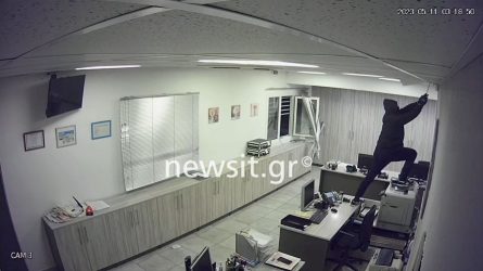 Σοκαριστικό βίντεο από την τελευταία διάρρηξη της σπείρας στη Θεσσαλονίκη
