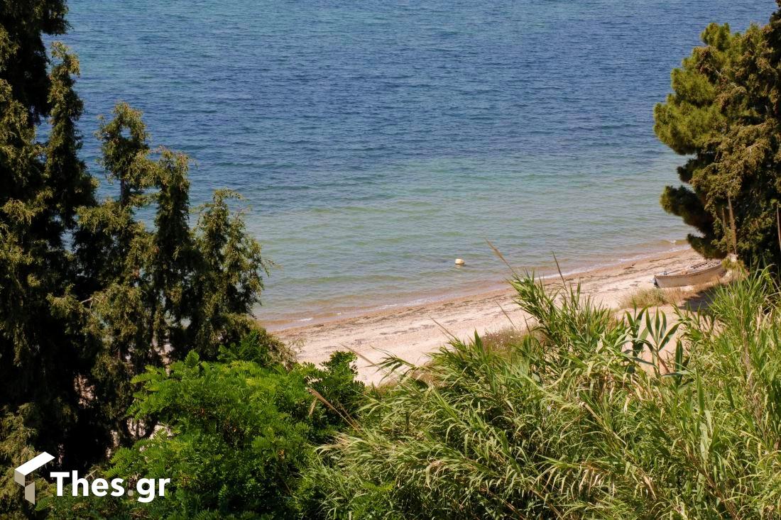 Παραλία Επανομής Επανομή θάλασσα Δήμος Θερμαϊκού Θεσσαλονίκη φωτό από drone θέα στη θάλασσα