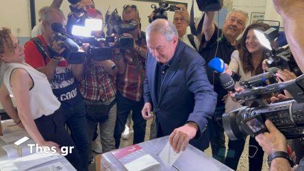 Κώστας Καραμανλής ψήφισε στη Θεσσαλονίκη