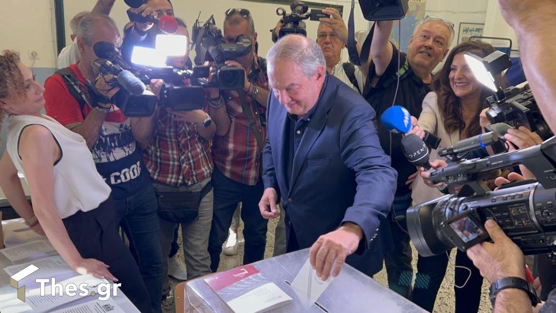 Κώστας Καραμανλής ψήφισε στη Θεσσαλονίκη