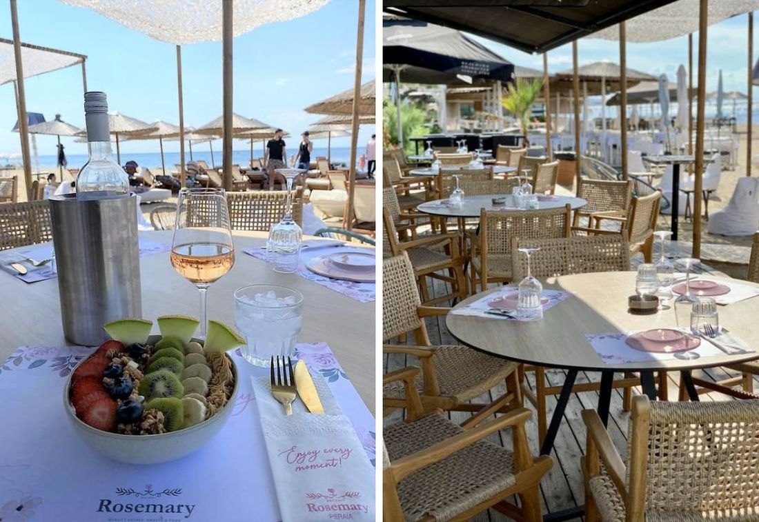 Rosemary food bar beach γλυκά φαγητό Brunch καφές Παύλου Κουντουριώτη 29, Περαία Τ: 2392 075 875 Θεσσαλονίκη