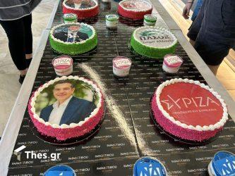 Εκλογές 2023: Πανικός για τις τούρτες με τους πολιτικούς αρχηγούς στη Θεσσαλονίκη (ΦΩΤΟ)
