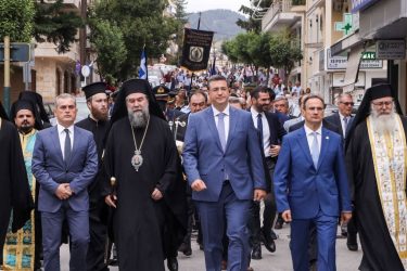 Ο Απόστολος Τζιτζικώστας στις εκδηλώσεις για τα 110 χρόνια από την Απελευθέρωση της πόλης των Σερρών