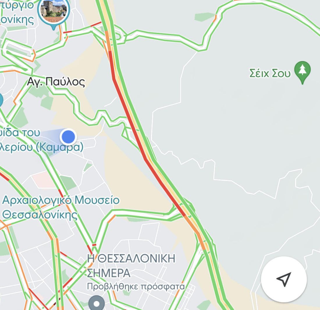 Θεσσαλονίκη τροχαίο μποτιλιάρισμα