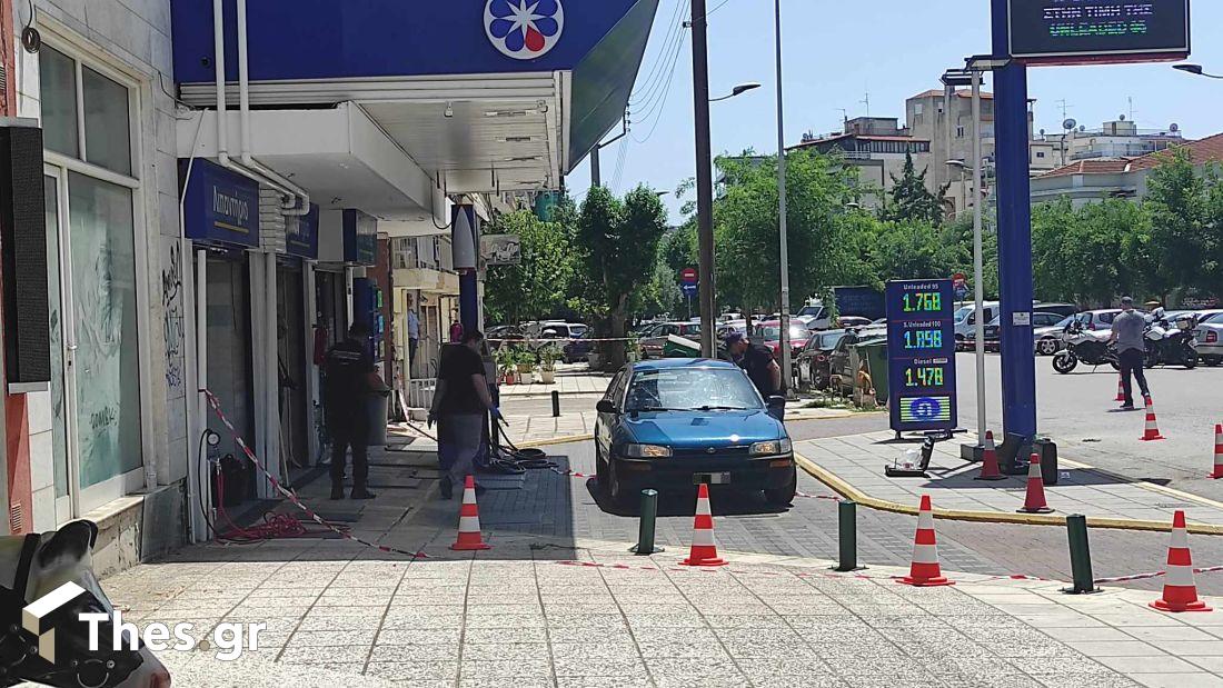 Θεσσαλονίκη πυροβολισμός σε βενζινάδικο Μπότσαρη Σόλωνος