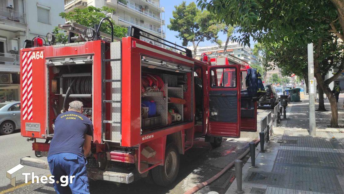 Πυροσβεστική φωτιά διαμέρισμα Βασιλίσσης Ολγας Θεσσαλονίκη