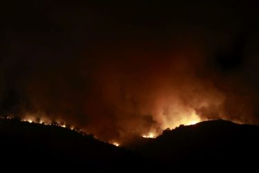 Ηράκλειο: Ξέσπασε μεγάλη φωτιά σε δάσος στην Αρχαία Γόρτυνα