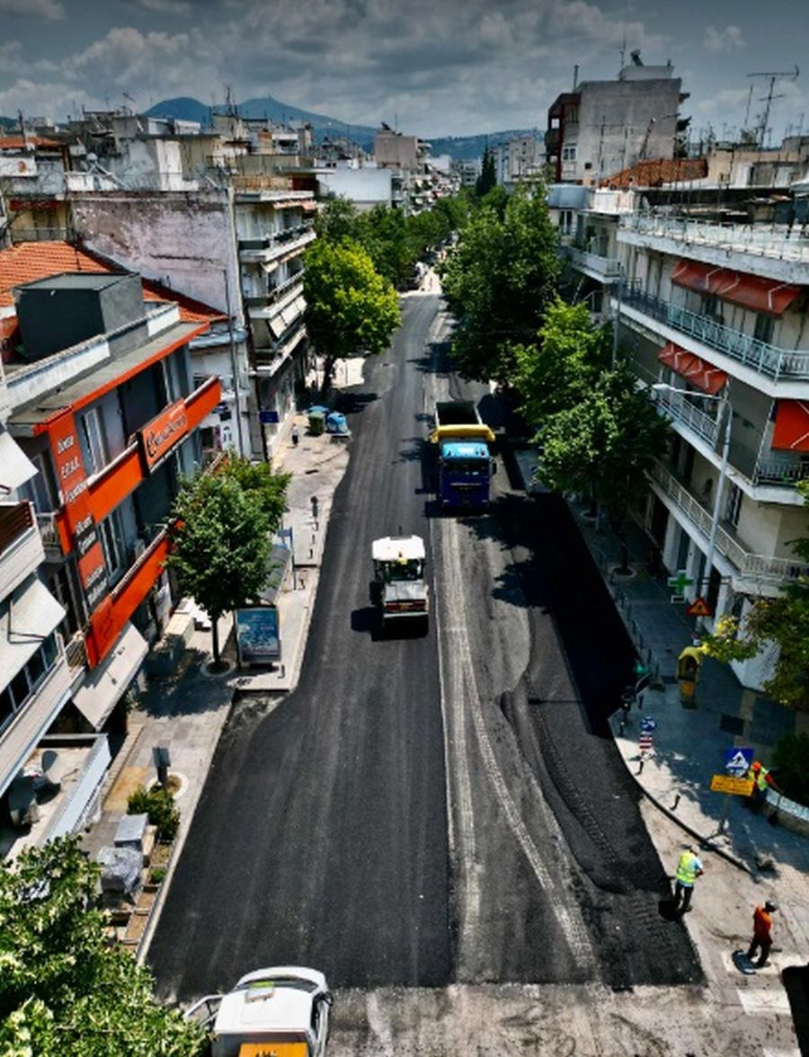 Θεσσαλονίκη: Συνεχίζονται τα έργα ασφαλτόστρωσης στη Γρηγορίου Λαμπράκη