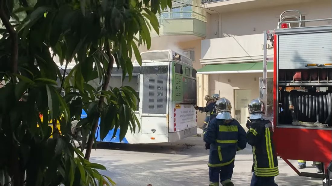 φωτιά λεωφορείο Θεσσαλονίκη
