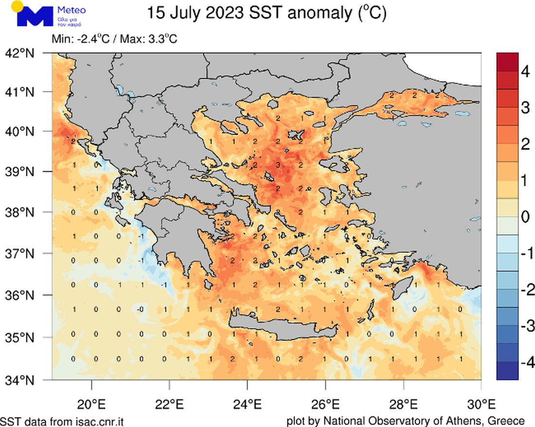 καύσωνας "Κλέων" υψηλότερες θερμοκρασίες