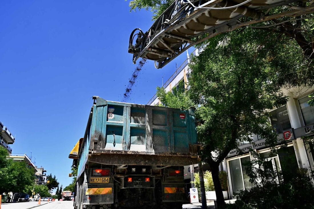 δήμος Θεσσαλονίκη εργασίες ασφαλτόστρωσης Λαμπράκη