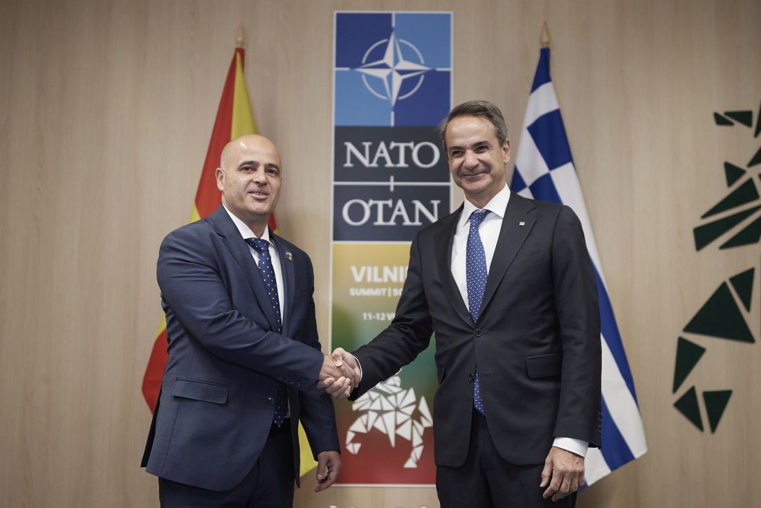 Συνάντηση Κυριάκου Μητσοτάκη με τον Πρωθυπουργό της Βόρειας Μακεδονίας, Ντίμιταρ Κοβάτσεφκι