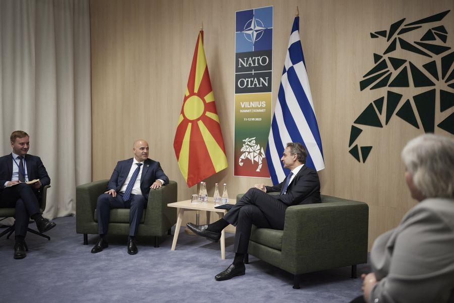 Συνάντηση Κυριάκου Μητσοτάκη με τον Πρωθυπουργό της Βόρειας Μακεδονίας, Ντίμιταρ Κοβάτσεφκι