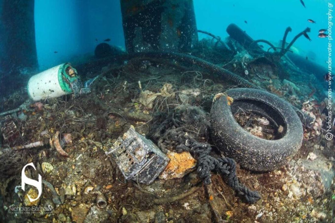 βυθός Πόρτο Κουφό χωματερή