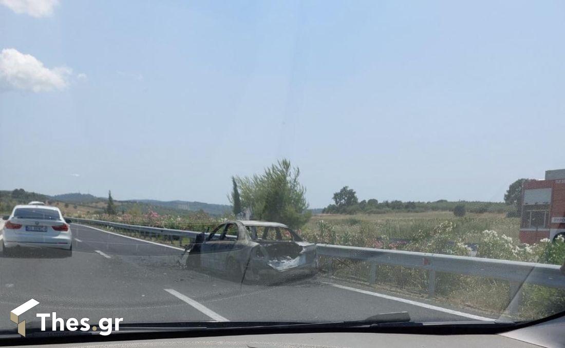 Χαλκιδική φωτιά καμένο αυτοκίνητο