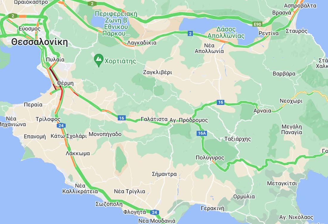 χάρτης κίνηση Θεσσαλονίκη
