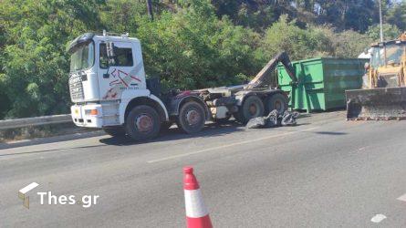 νταλίκα φωτιά Θεσσαλονίκη