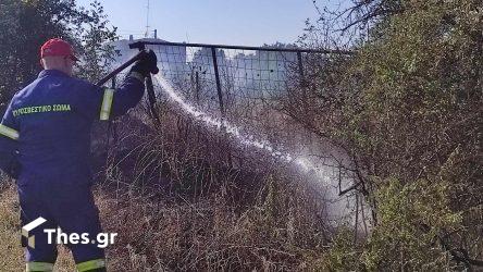 Θεσσαλονίκη: Φωτιά σε έκταση με ξερά χόρτα στον Λαγκαδά