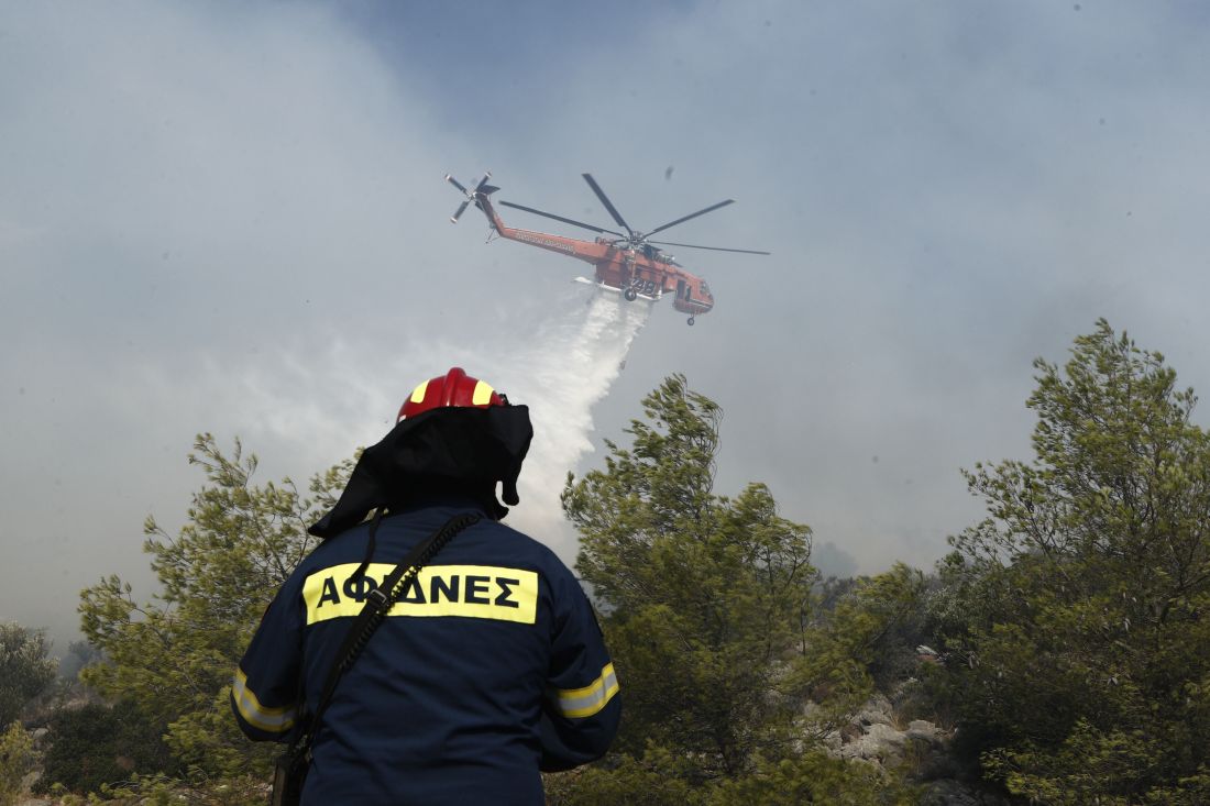 φωτιά Αττική Πάρνηθα Φυλή