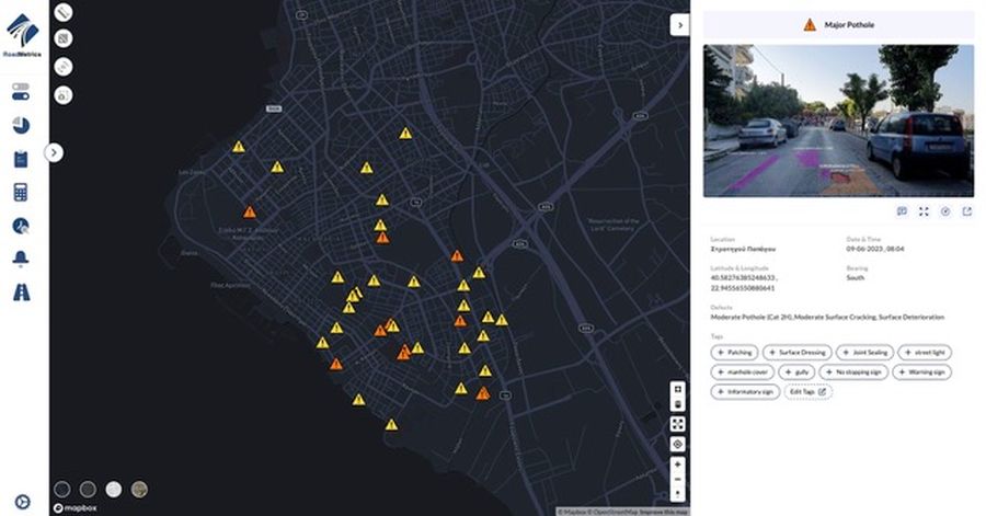 Καλαμαριά: Χρησιμοποίησε νέο σύστημα αξιολόγησης οδοστρωμάτων με χρήση τεχνητής νοημοσύνης