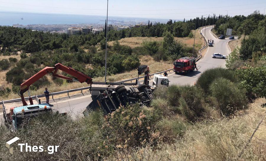 ανατροπή νταλίκας Περιφερειακός Θεσσαλονίκης