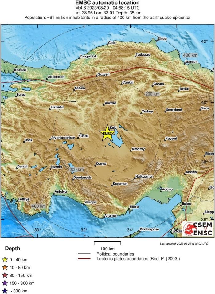 σεισμός Τουρκία 29/8